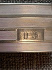 Webster Co Vintage Sterling Silver Engine Stripe Monogram Belt Buckle