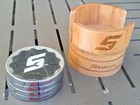 Nos Ca 2011 Snap On Tools Socket Coaster Set W  Wooden Holder   not 90th   Rare