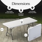10 Pack Of 6 Feet Foldable Table With Built In Handle   Steel Legs   Heavy Duty 