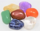 7 Chakra Tumbled Stones   Carry Pouch  crystal Balancing Set  Crystal Healing 