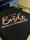 Team Bride Bridesmaid T   shirt       Bachelorette Hen Party Tee     Bridal Shower Gift