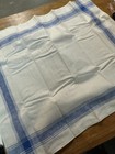 Ralph Lauren 1 Standard Pillow Sham Linen Tea Towel Look Blue white Farmhouse