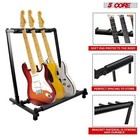 5 Core Multi Guitar Rack Stand Floor 3 Slot Acoustic Electric Guitars Holder