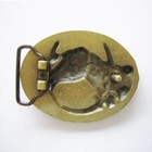 Two Tone Gold silver Horse Horseshoe Cowboy Western Metal Belt Buckle