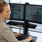 Ergotron Workfit-s Dual Monitor With Worksurface   black 