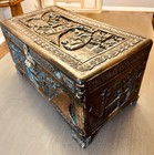 1920-30 Antique Chinese Hand Carved Chest  Great Detail  22x11 75x11 25 Inches