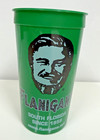 4  Flanigan s 32oz Plastic Souvenier Green Plastic Cups Set South Florida