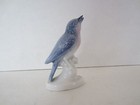 Singing Bird  Gerold Porzellan Bavaria Statue Made In Western Germany Blue Pink
