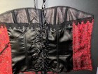 Cacique Euc Red Brocade Bustier Corset Womens Size 22 24 Plus Size