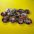 Slasher Movies 1  Pinback Button Set  all 12 Pins  Horror 70s Thriller 80s