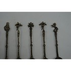 Vintage Set Of 11 Italian Montagnani Style 5  Ornate Demitasse Souvenir Spoons