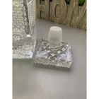 Vintage Crystal Decanter Square Cut Glass Liquor Bottle With Stopper Barware