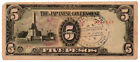 Ww2 Philippines 5 Pesos Jim P-110 Stamps Safe Keeping Banzai Japanese Characters