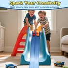 Inkzoo Flex Tracks 15 Ft Starter Set Flexible Race Track For Kids 3   Portable