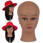Bald Mannequin Head With Eyelash Female Wig Head Professional Dark Brown 1