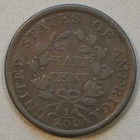 1804 Draped Bust Half 1 2 Cent  Spiked Chin  F 