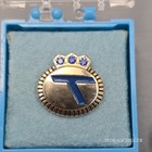 Vtg Eastern Airlines 10k Rose Gold 3 Sapphire 15 Year Pilot Service Lapel Pin