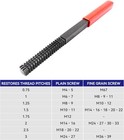 Hfs r  Metric Thread Restoring File 0 75-3 0mm High Carbon Steel Repair Tool
