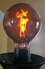 Aerolux Style Light Bulb Lady  Bird   Tree Vntg Orange Neon Glow - Smoked - Rare