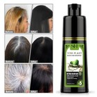 Natural Herbal 250ml Black Hair Color Dye Shampoo Permanent Coloring For Unisex