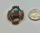 Vintage Lyon Notre Dame De Fourviere Basilica Picture Travel Souvenir Brooch