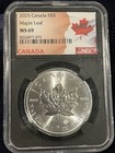 2025  5 Canada Maple Leaf 1 Oz  9999 Silver - Ngc Ms 69 - Maple Label 