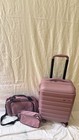 Travelers Club Austin Hard Side 20  Carry On Luggage Set 3 Pc Purple Mauve