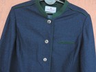 Traditional Tyrolean Trachten Wool Blazer Jacket Womens Us16 Eu46 Steinbock Blue