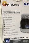 Mr heater 20 000 Btu Vent Free Blue Flame Natural Gas Space Heater