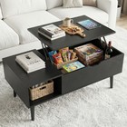 Alvantor Lift Top Coffee Table With Storage  Modern Lift-up  Black
