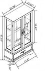 3-tier Lighted Glass Display Curio Cabinet Case Wine Artwork Display Cabinet