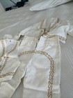 Authentic Traje De Charro Mariachi 3 Pce Suit White Gold Child Size 5-6 Mexican