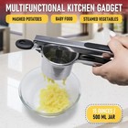 W u Potato Ricer Stainless Steel - Professional 15 Oz Potato Masher Kitchen Tool