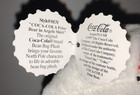 2 - Vintage Coca Cola 6  Plush Polar Bear Argyle Shirt Hat Bean Bag Stuffed New