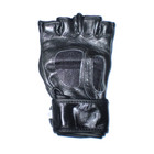 Martial Sports Pro-style Mma Gloves For Competition In Genuine Leather - Black