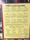 1986 Coed College Naked Calendar-niu Isu Uofi Rare 3500 Ever Printed-1st In Mid-