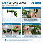 Pup Jet Dog Washing Hose Attachment With Soap Dispenser  8-in-1 Spray Nozzle  Sh