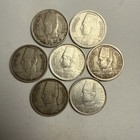 One  randomly Selected  Egyptian King Farouk 1937 Silver Coin 2 Piasters