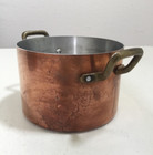 Vintage Centuria Baumlin Copper   Brass Round Pot Made In France 6 1 2 
