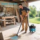 Seesii Cordless Shop Vac Wet And Dry 2 6 Gal 21v 4 0ah 2xbattery And Charger