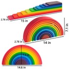 Wooden Rainbow Stacker Set - Rainbow Stacking Toy Set With Stacker     Fast Ship