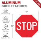 Large Stop Sign Street Road Sign 18 X 18 Inches  Engineer Grade Reflective Sheet