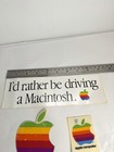 Vintage 1980s Genuine Apple Computer Decal Sticker  Rainbow Logo Rather Drive An