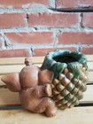 Vintage Elephant Pineapple Ceramic Succulent Planter Pot Tropical Fruit 