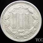 1865 Three Cent Nickel   Awesome Original 3c Coin   Free Shipping   Tcc
