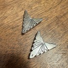 Two Vintage Silver Collar Tips Cuffs Corners Southwestern Western Jackson Wy