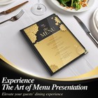 Flexzion Trifold Menu Covers 8 5 X 11 Inch  1 Pack  - Triple Stitched Menu Ho   