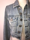 Vintage  90s Z  Cavaricci Women s Distressed Cropped Jean Jacket Light Wash S m