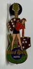 Hard Rock Hotel Hollywood Green Guitar With Bell Girl 2004 Trading Pin