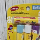 Carmex Lip Balm Limited Ed Holiday Merry Berry Sugar Cookie Plum Candy Cane 4 Ct